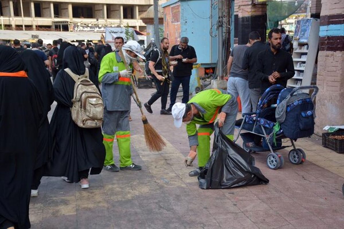 حضور  نیروهای شهرداری در نجف اشرف