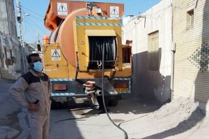 شست و شوی خطوط فاضلاب منطقه یک بندرعباس
