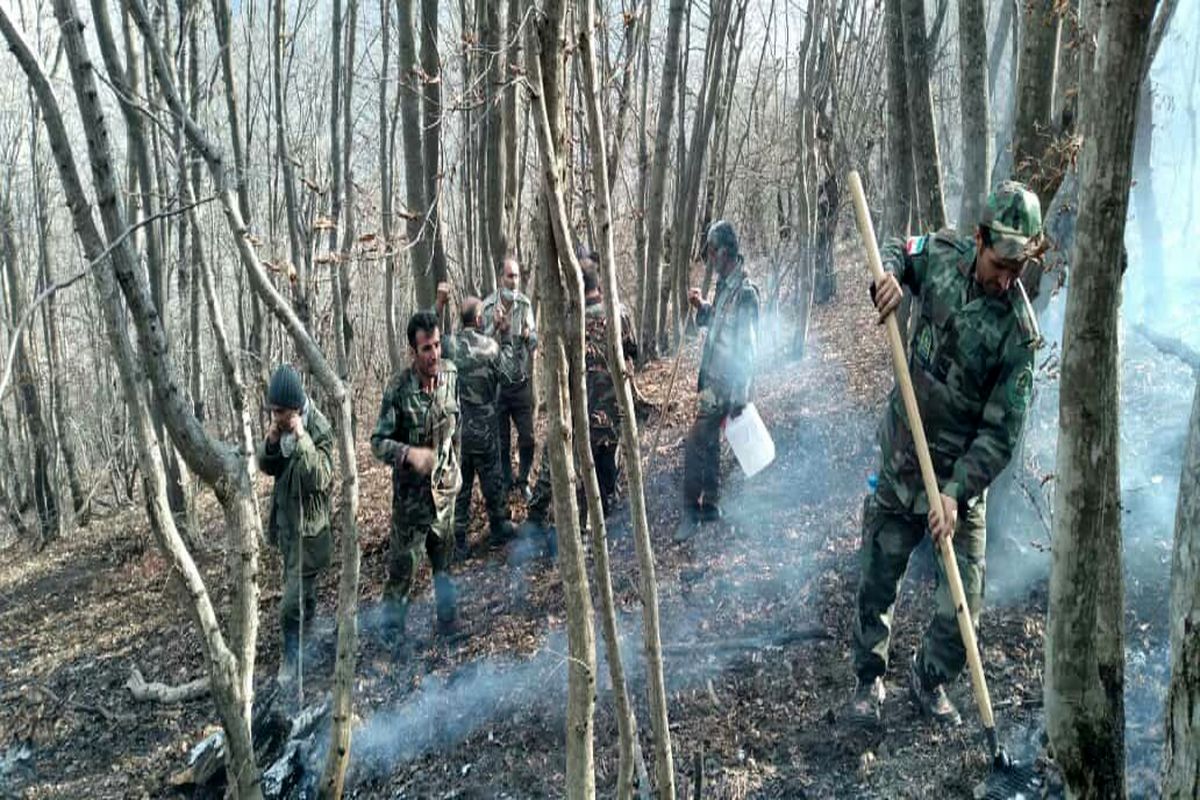 آتش سوزی جنگل چالوس - آذر 1400