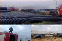 آتش‌سوزی انبار سازمان آبفا کرمانشاه بدون تلفات جانی مهار شد