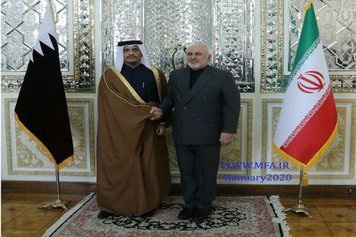 دیدار وزیر امور خارجه قطر با ظریف