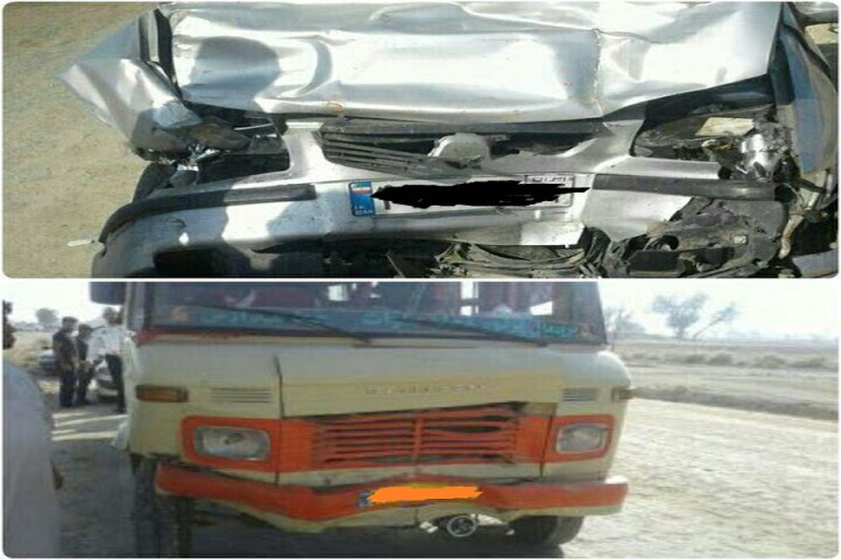 تصادف مینی بوس و سمند