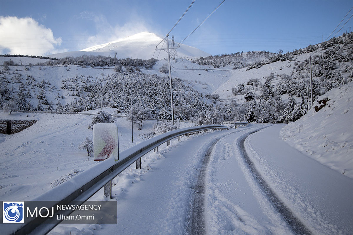 بارش زیبای برف در سنندج