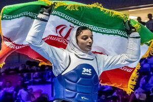 قهرمانی جهان در دستان حنا زرین کمر و بنیامین سلطانیان در تکواندوی نوجوانان 