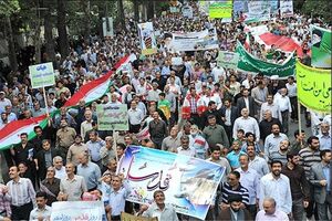 کرمانشاه همزمان با سراسر کشور حماسه‌ای دیگر در راهپیمایی روز قدس خلق کردند