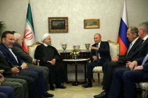 روسای جمهور ایران و روسیه با یکدیگر دیدار کردند