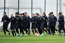 تمرین یاران عزت اللهی پیش از دیدار با کریلیا(عکس)