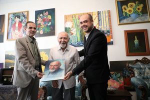 دیدار صمیمانه معاون صدا با امیر نوری گوینده پیشکسوت رادیو