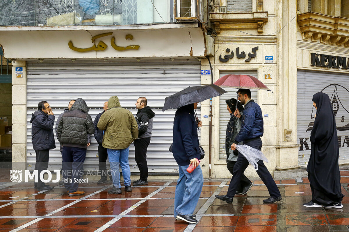 بارش باران در تهران