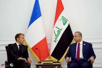 دیدار مصطفی الکاظمی با امانوئل مکرون در کاخ نخست وزیری 