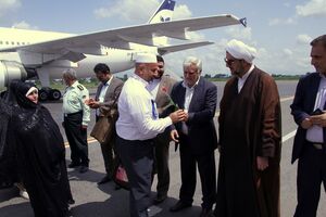 بازگشت نخستین گروه از حجاج گیلانی به فرودگاه سردار جنگل رشت