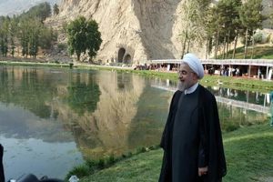 دیدار روحانی با سینه ستبر کرمانشاه