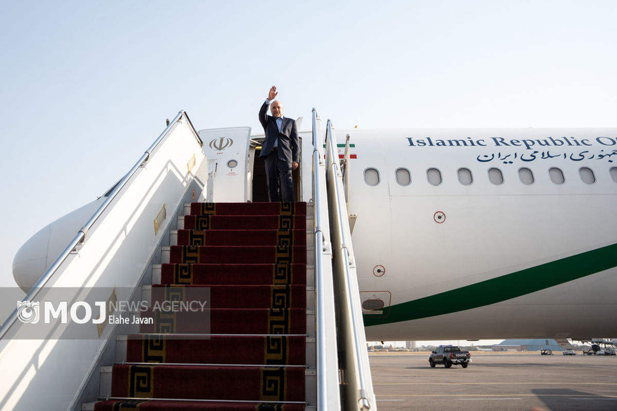 مراسم بدرقه رئیس مجلس به کشور سوئیس