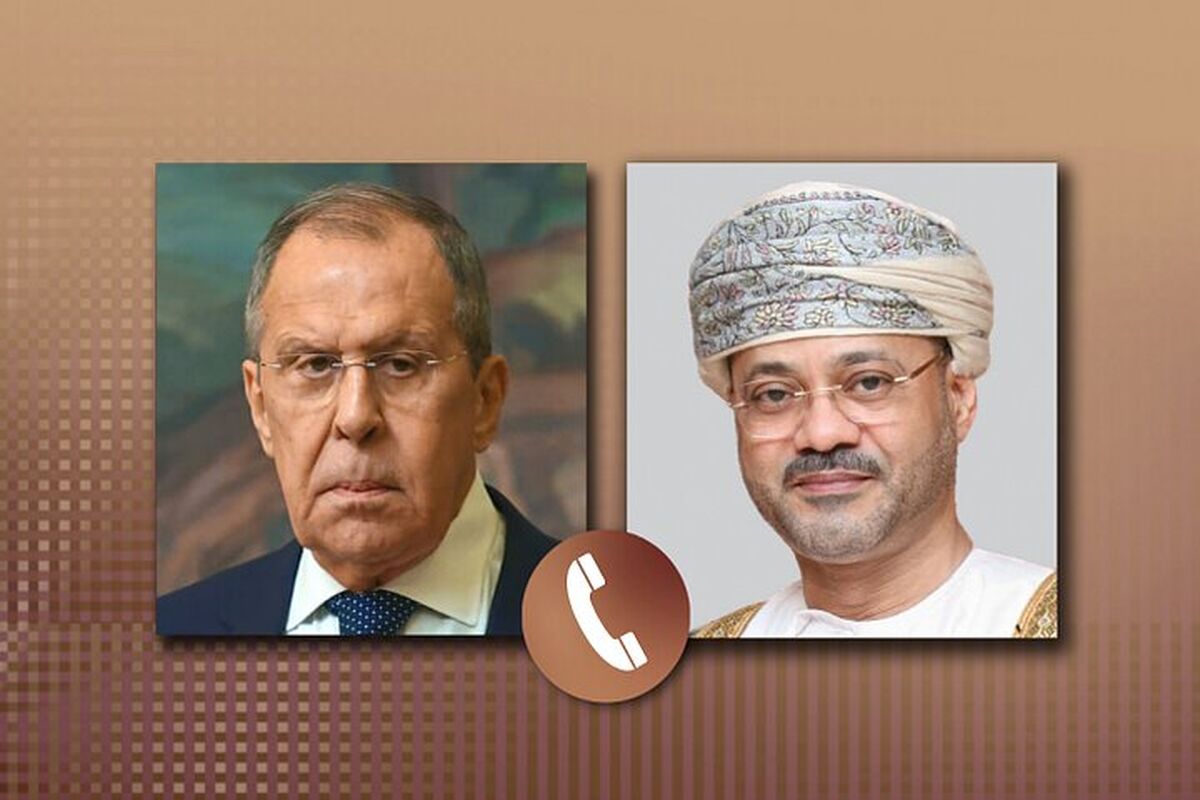 بدر البوسعیدی وزیر امور خارجه عمان و سرگی لاوروف وزیر امور خارجه روسیه