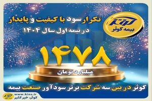 کوثر در بین سه شرکت برتر سودآور صنعت بیمه