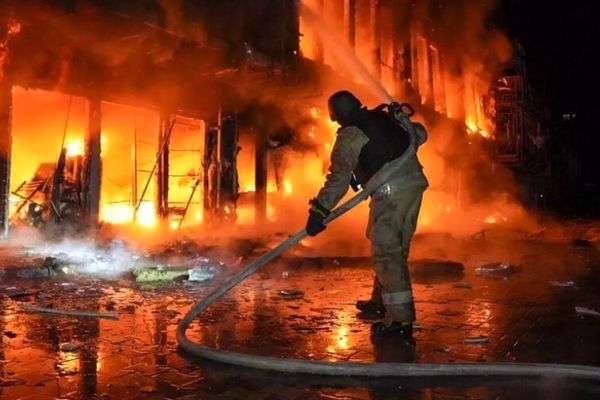 آتش‌سوزی گسترده در کی‌یف، پیامدهای سنگین حملات شبانه موشکی روسیه