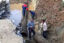 جایگزینی فوری خط لوله اصلی آب شرب چالوس