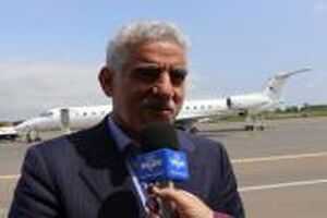 حضور استاندارگیلان در آئین بدرقه زائران عتبات عالیات در فرودگاه سردار جنگل رشت/پرواز مستقیم رشت نجف از امروز برقرار شد