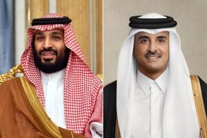 بن سلمان و امیر قطر با یکدیگر گفتگو کردند