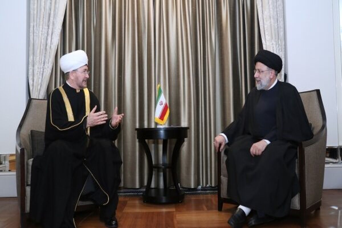 آیت الله رییسی در دیدار با رئیس شورای مسلمانان روسیه