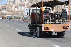 خط کشی 600 کیلومتر از محور مواصلاتی شهرستان اردبیل