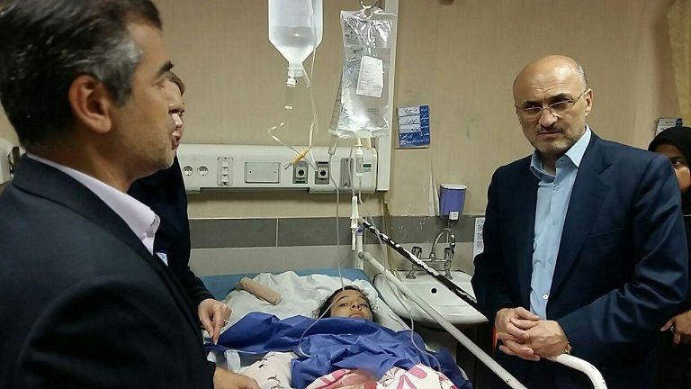 بهبود حال دانش آموزان حادثه دیده سنگر