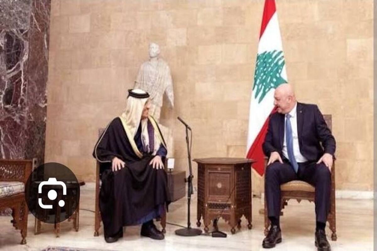 محمد بن عبدالرحمان آل ثانی، نخست وزیر و وزیر خارجه قطر پس از دیدار با ژوزف عون، رئیس‌جمهور لبنان