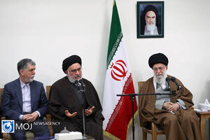 دیدار اعضای ستاد نکوداشت مرحوم آیت الله محقق داماد با مقام معظم رهبری 