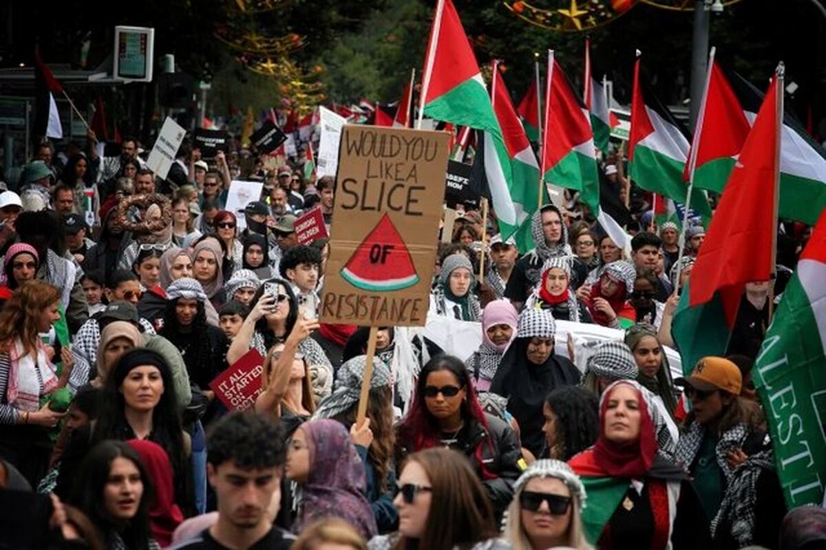 راهپیمایی در حمایت از فلسطین غزه