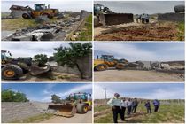 قلع و قمع ۱۰ مورد تغیبر کاربری غیرمجاز در اراضی کشاورزی شهرستان تاکستان