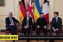 «زلنسکی» با مقامات ارشد ۳ کشور اروپایی در لندن نشست برگزار کرد