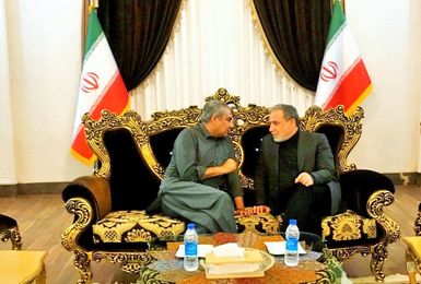 عراقچی با وزیر کشور پاکستان در فرودگاه مشهد گفتگو کرد