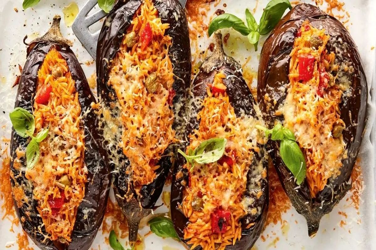 بادمجان شکم پر 