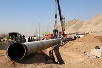 عملیات جابجایی خط هزار آبرسانی نجف آباد به اصفهان