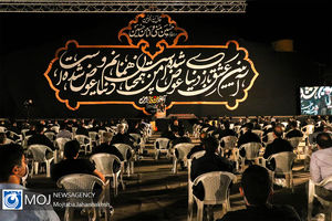 حضور فرزندان حاج قاسم سلیمانی در مراسم عزاداری امام حسین (ع)