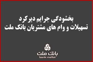 بخشودگی جریمه دیرکرد تمامی وام های خرد مشتریان بانک ملت