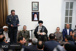 دیدار فرماندهان و مسئولان قرارگاه پدافند هوایی خاتم‌الانبیا (ص) ارتش با مقام معظم رهبری