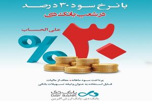 آغاز عرضه گواهی سپرده خاص با نرخ سود ۳۰ درصد در شعب بانک دی
