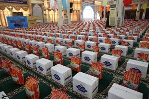 توزیع بیش از ۳۰ هزار بسته معیشتی در رزمایش کمک‌های مومنانه