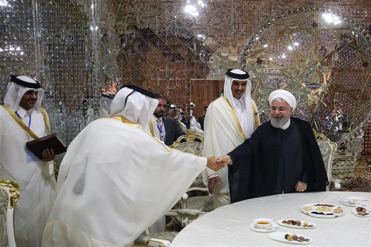 دیدار روحانی و امیر قطر