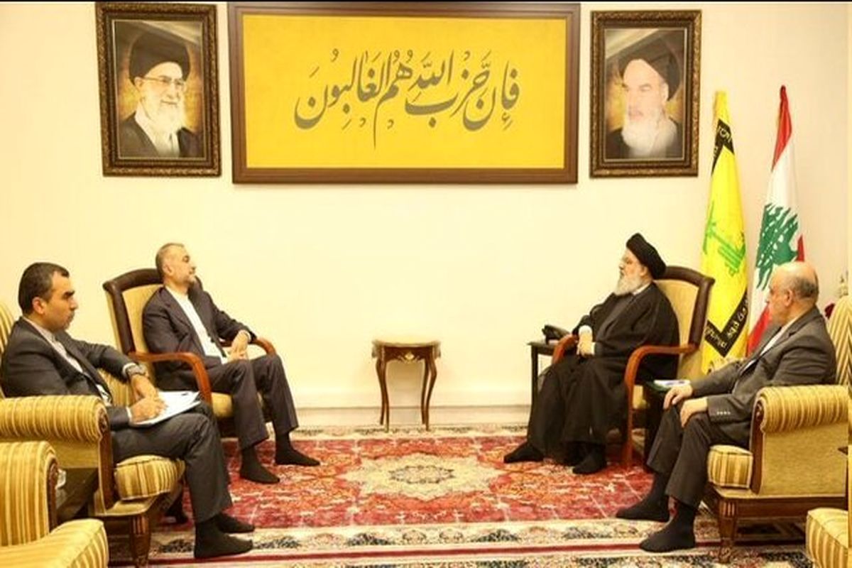 دیدار وزیر امور خارجه ایران با سید حسن نصرالله