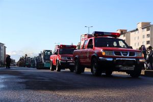 مانور ماشین آلات ستاد عملیات زمستانه شهرداری رشت 