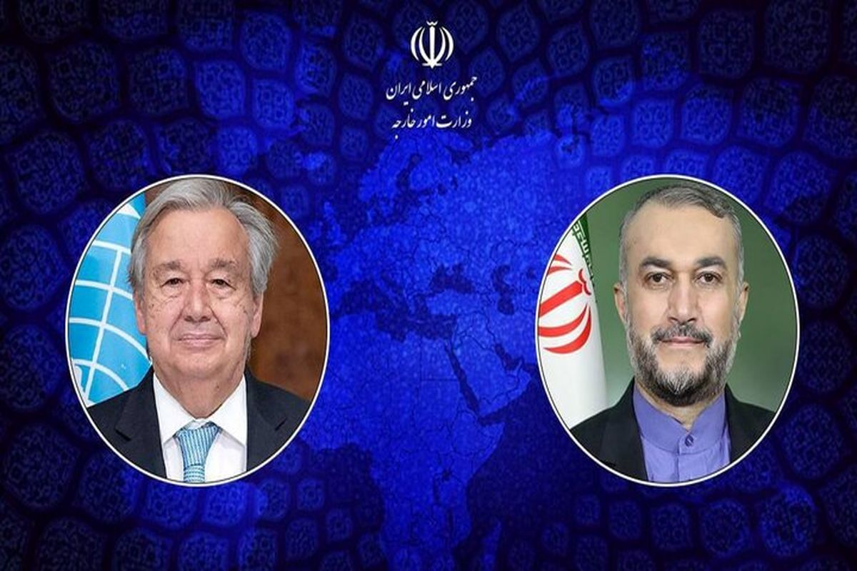 وزیر امور خارجه در تماس تلفنی با دبیرکل سازمان ملل