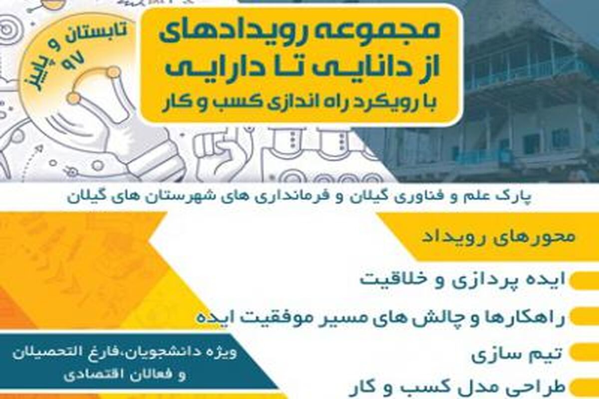 مجموعه رویدادهای از دانایی تا دارایی 