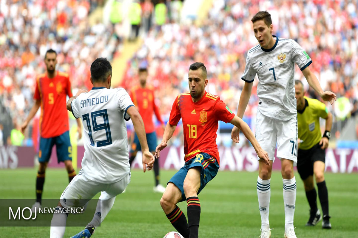 جام جهانی فوتبال - دیدار تیم های روسیه و اسپانیا 