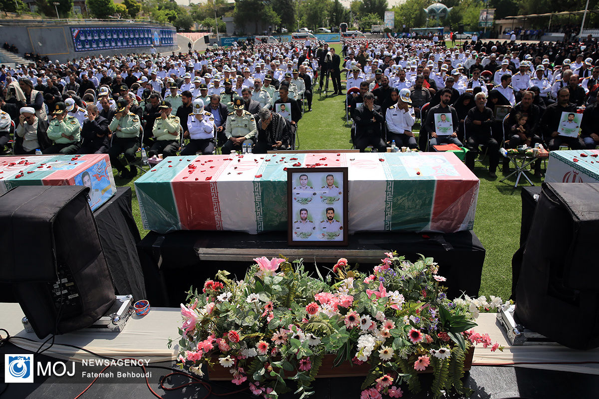 مراسم تشییع شهدای حادثه تروریستی محور خاش ـ تفتان