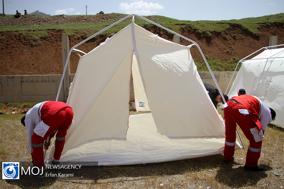 مانور مدیریت بحران جمعیت هلال احمر استان کردستان