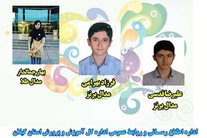 درخشش دانش آموزان مدارس استعدادهای درخشان گیلان در مسابقه ملی دانش مغز