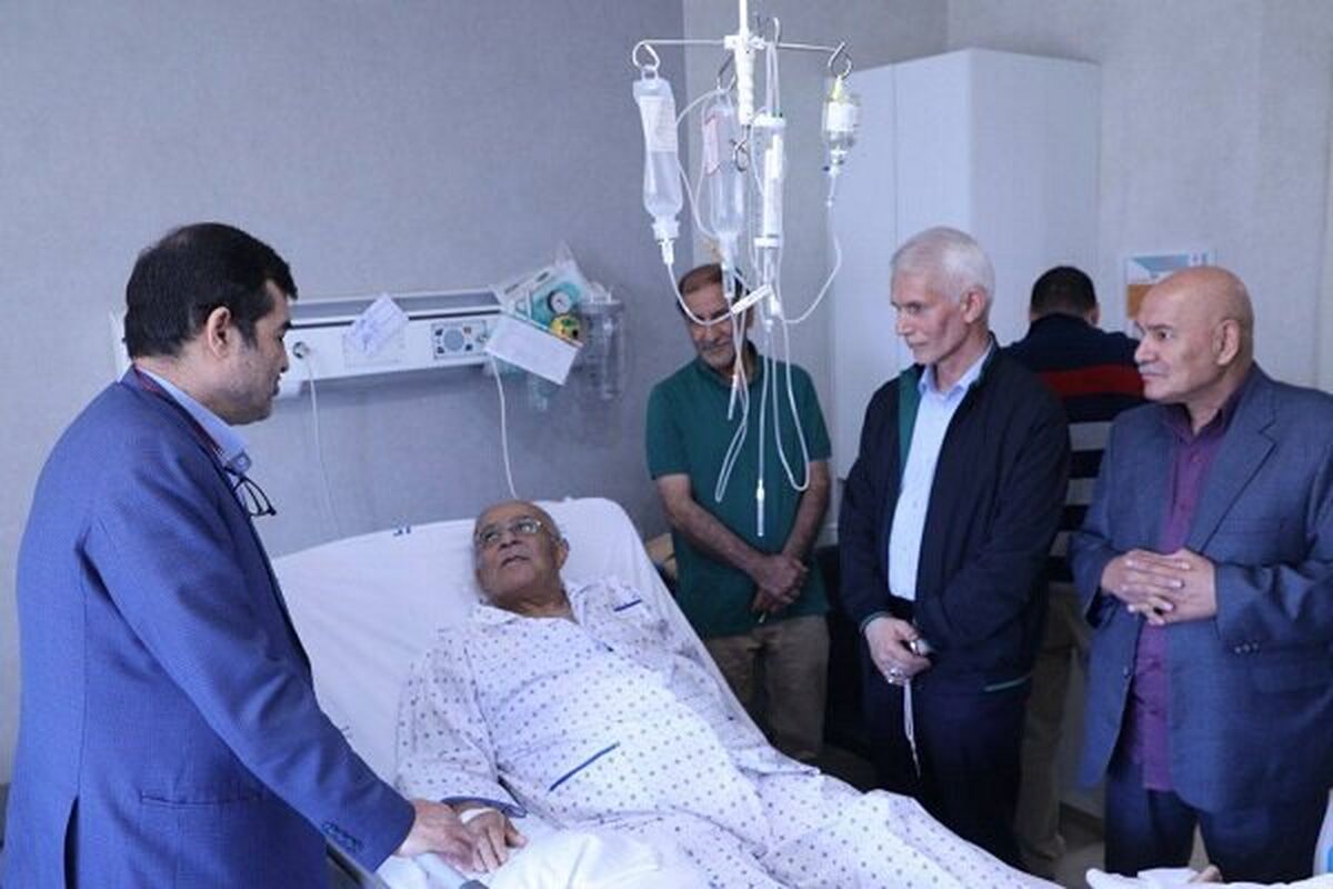 وزیر ورزش و جوانان از حسن روشن عیادت کرد