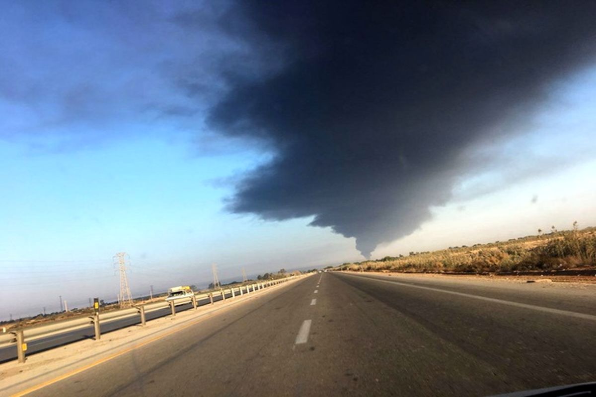 آتش سوزی مالچ پاشی